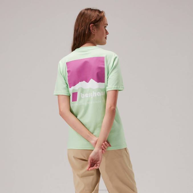 Berghaus ženske majica s kratkimi rokavi skyline lhotse 6JTH500 oblačila svetlo zelena