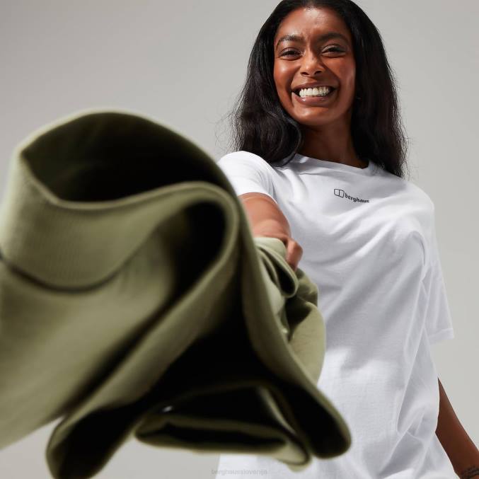 Berghaus ženske majica s kratkimi rokavi z logotipom fanta 6JTH488 oblačila čisto belo