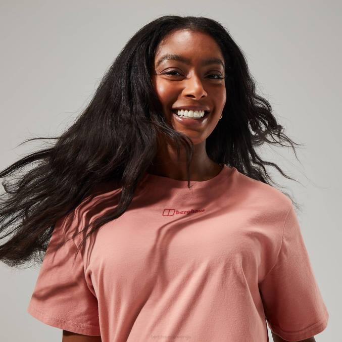 Berghaus ženske majica s kratkimi rokavi z logotipom fanta 6JTH489 oblačila rožna zarja