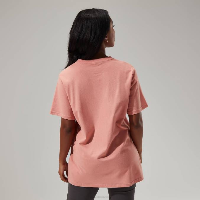 Berghaus ženske majica s kratkimi rokavi z logotipom fanta 6JTH489 oblačila rožna zarja