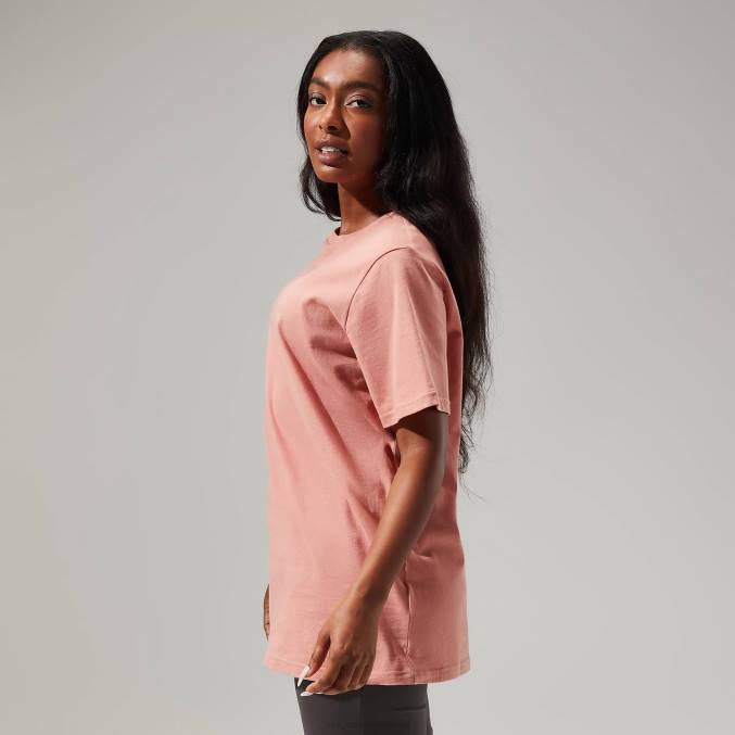 Berghaus ženske majica s kratkimi rokavi z logotipom fanta 6JTH489 oblačila rožna zarja