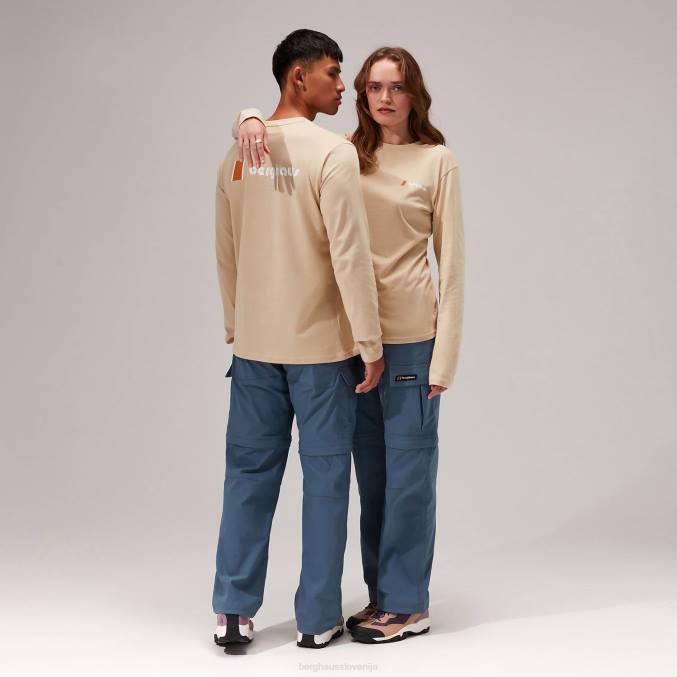 Berghaus ženske majica z dolgimi rokavi z logotipom originalne dediščine f&b 6JTH497 oblačila naravno