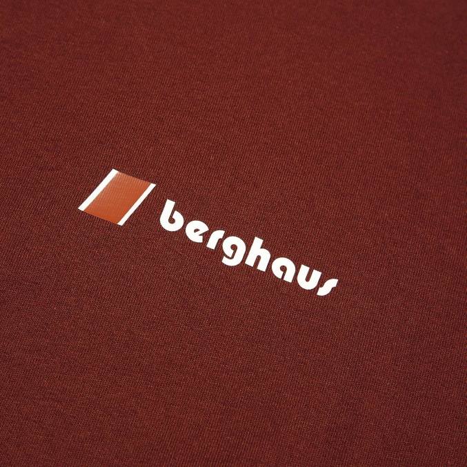 Berghaus ženske majica z logotipom originalne dediščine f&b 6JTH482 oblačila temno rjava