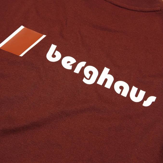 Berghaus ženske majica z logotipom originalne dediščine f&b 6JTH482 oblačila temno rjava