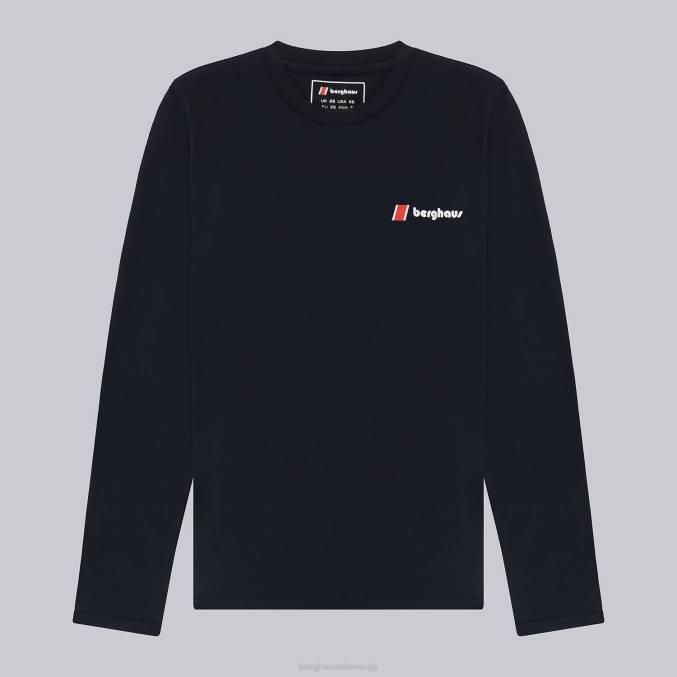 Berghaus ženske majice z dolgimi rokavi heritage f&b logo 6JTH465 oblačila Črna
