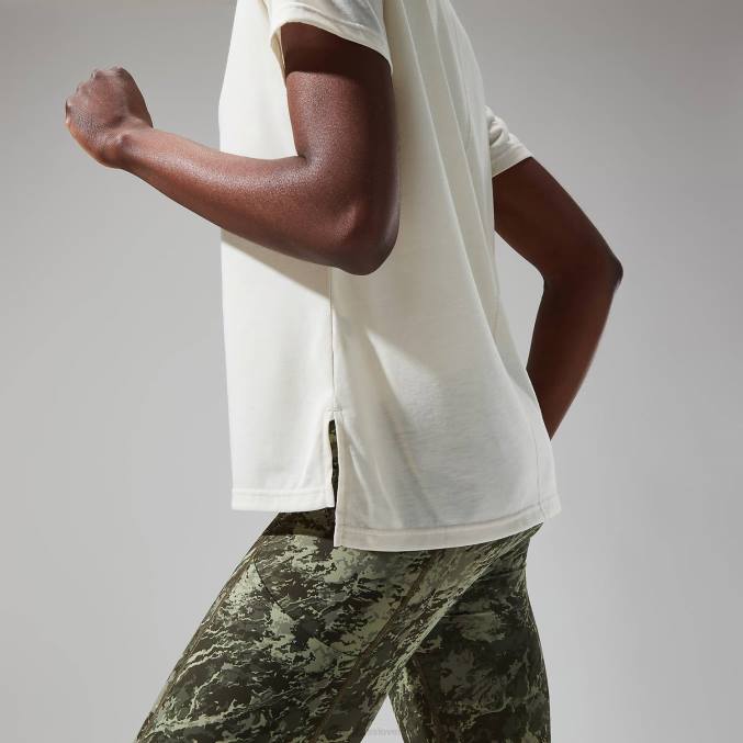 Berghaus ženske sproščena tech super raztegljiva majica 6JTH472 oblačila bela kost