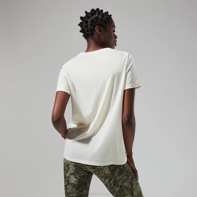 Berghaus ženske sproščena tech super raztegljiva majica 6JTH472 oblačila bela kost