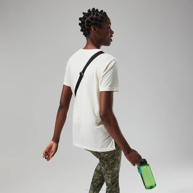 Berghaus ženske sproščena tech super raztegljiva majica 6JTH472 oblačila bela kost