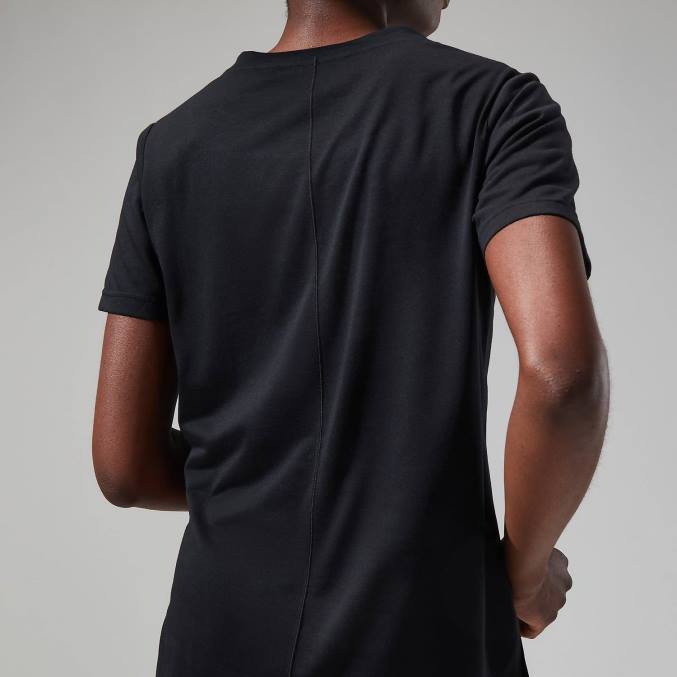 Berghaus ženske sproščena tech super raztegljiva majica 6JTH474 oblačila jet črna