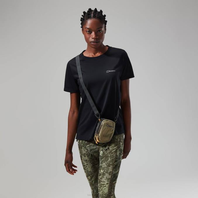 Berghaus ženske sproščena tech super raztegljiva majica 6JTH474 oblačila jet črna