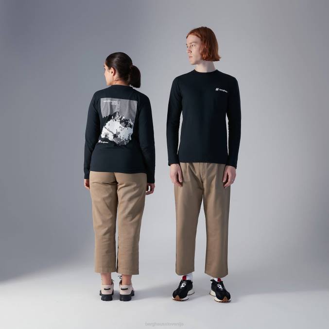 Berghaus ženske statične majice z dolgimi rokavi kanchenjunga 6JTH492 oblačila Črna