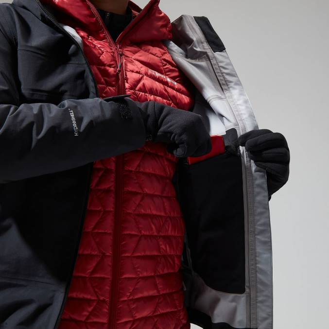 Berghaus ženske Highland storm 3l nepremočljiva jakna 6JTH329 oblačila jet črna