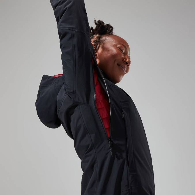 Berghaus ženske Highland storm 3l nepremočljiva jakna 6JTH329 oblačila jet črna