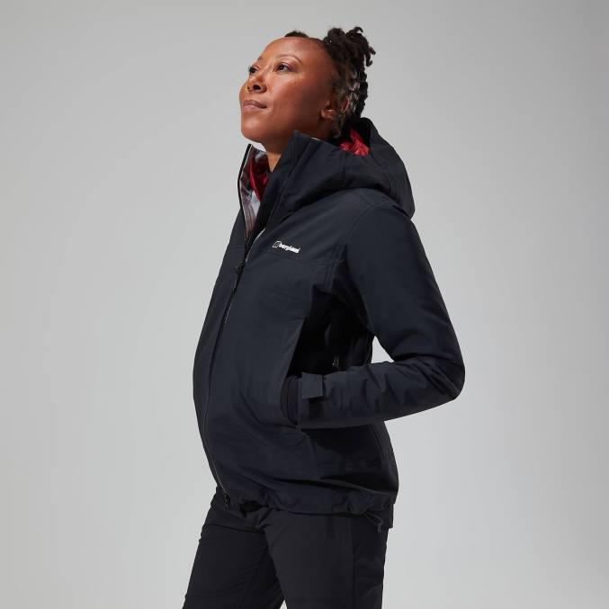 Berghaus ženske Highland storm 3l nepremočljiva jakna 6JTH329 oblačila jet črna