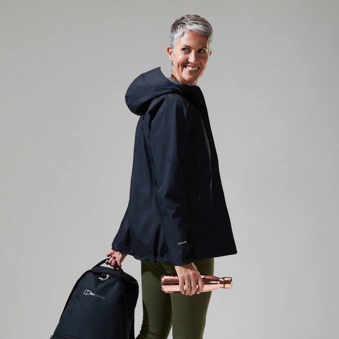 Berghaus ženske deluge profesionalna jakna 6JTH325 oblačila Črna