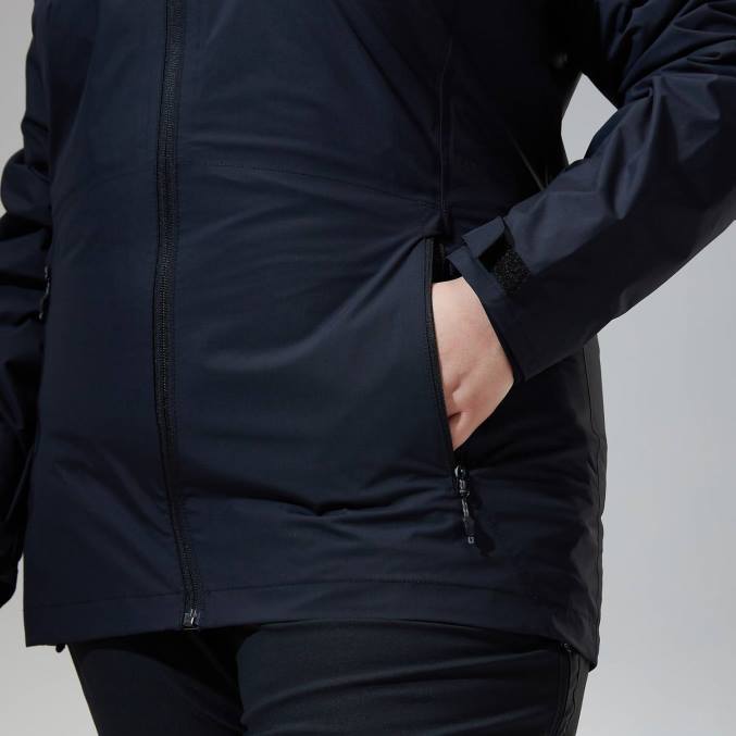 Berghaus ženske deluge profesionalna jakna 6JTH325 oblačila Črna