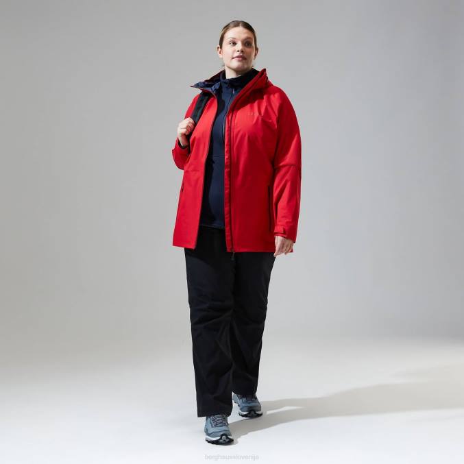 Berghaus ženske deluge profesionalna jakna 6JTH326 oblačila rdeča
