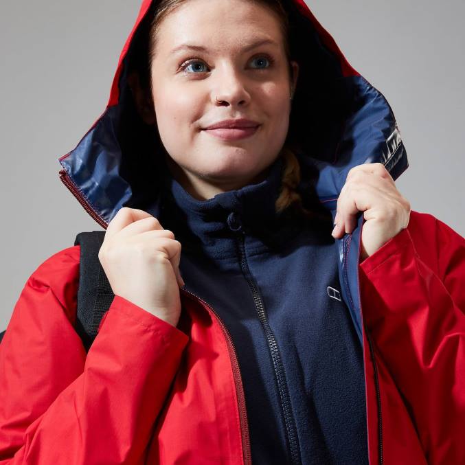 Berghaus ženske deluge profesionalna jakna 6JTH326 oblačila rdeča