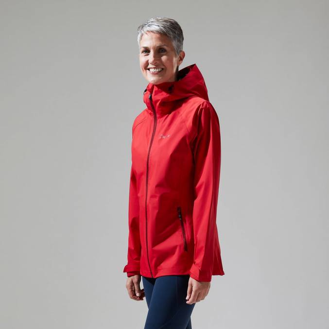 Berghaus ženske deluge profesionalna jakna 6JTH326 oblačila rdeča
