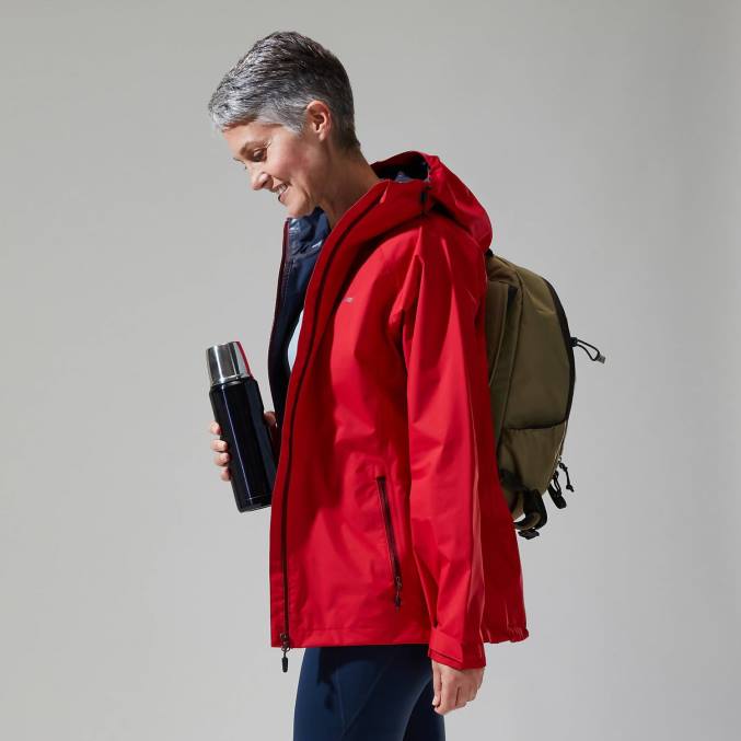 Berghaus ženske deluge profesionalna jakna 6JTH326 oblačila rdeča