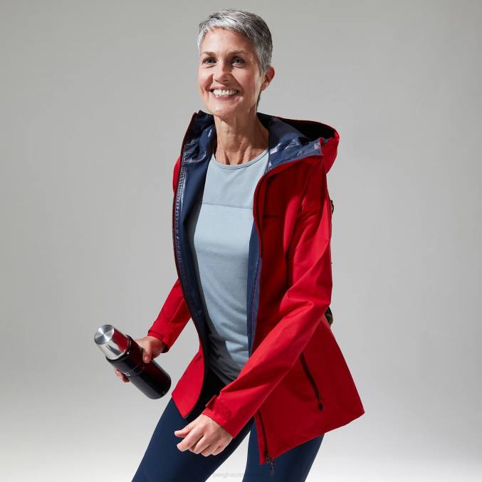 Berghaus ženske deluge profesionalna jakna 6JTH326 oblačila rdeča