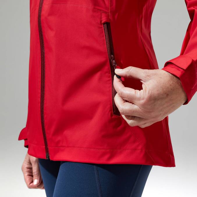 Berghaus ženske deluge profesionalna jakna 6JTH326 oblačila rdeča