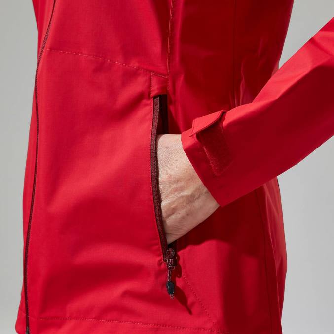 Berghaus ženske deluge profesionalna jakna 6JTH326 oblačila rdeča