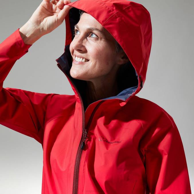 Berghaus ženske deluge profesionalna jakna 6JTH326 oblačila rdeča
