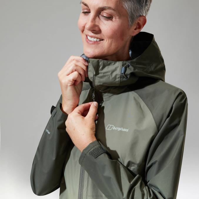 Berghaus ženske deluge profesionalna jakna 6JTH350 oblačila zelena/temno zelena