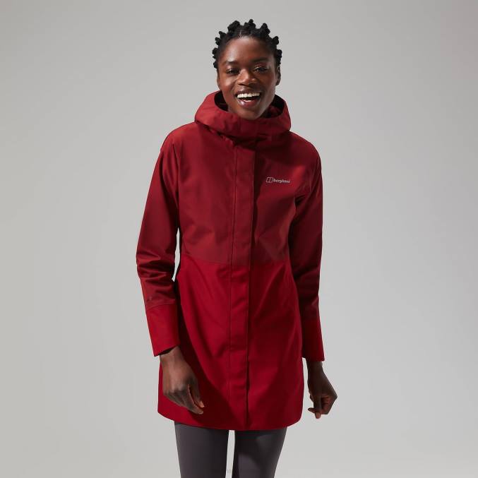 Berghaus ženske dolga jakna omeara 6JTH324 oblačila temno rdeča