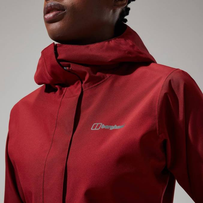 Berghaus ženske dolga jakna omeara 6JTH324 oblačila temno rdeča