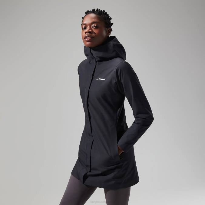 Berghaus ženske dolga jakna omeara 6JTH327 oblačila Črna