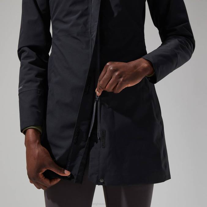 Berghaus ženske dolga jakna omeara 6JTH327 oblačila Črna