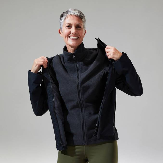 Berghaus ženske elara gemini jakna 3v1 6JTH304 oblačila Črna