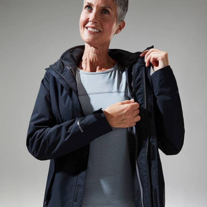 Berghaus ženske elara gemini jakna 3v1 6JTH304 oblačila Črna