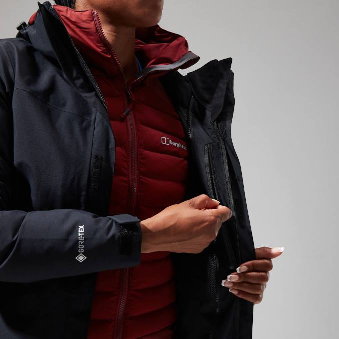 Berghaus ženske interaktivna jakna hillwalker 6JTH331 oblačila Črna