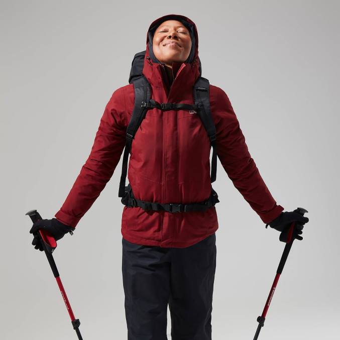 Berghaus ženske interaktivna jakna hillwalker 6JTH332 oblačila temno rdeča