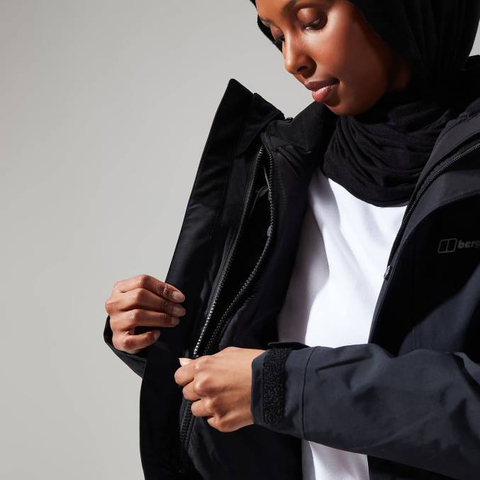 Berghaus ženske jakna 3v1 monic gemini 6JTH343 oblačila Črna