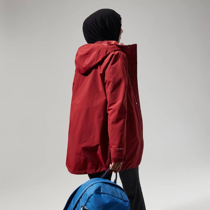 Berghaus ženske jakna 3v1 monic gemini 6JTH344 oblačila temno rdeča