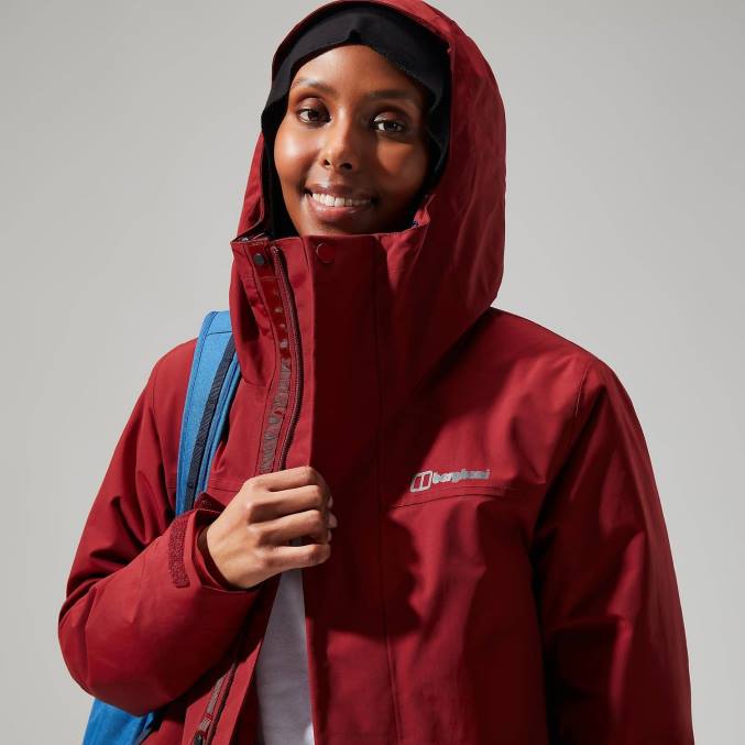 Berghaus ženske jakna 3v1 monic gemini 6JTH344 oblačila temno rdeča