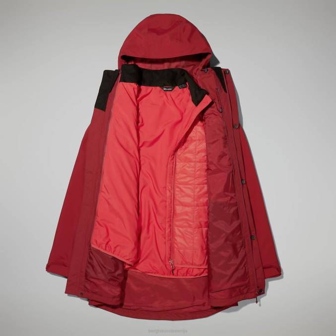 Berghaus ženske jakna 3v1 monic gemini 6JTH344 oblačila temno rdeča