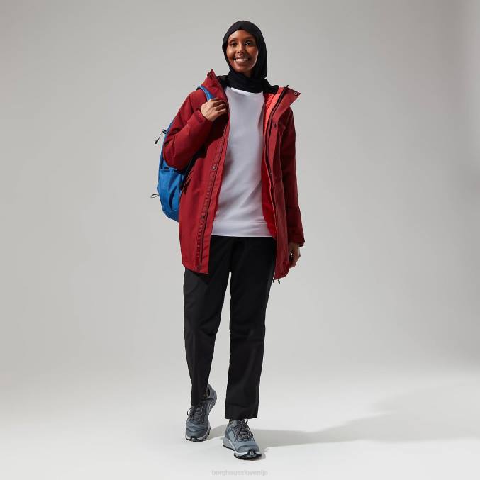 Berghaus ženske jakna 3v1 monic gemini 6JTH344 oblačila temno rdeča