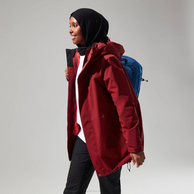 Berghaus ženske jakna 3v1 monic gemini 6JTH344 oblačila temno rdeča