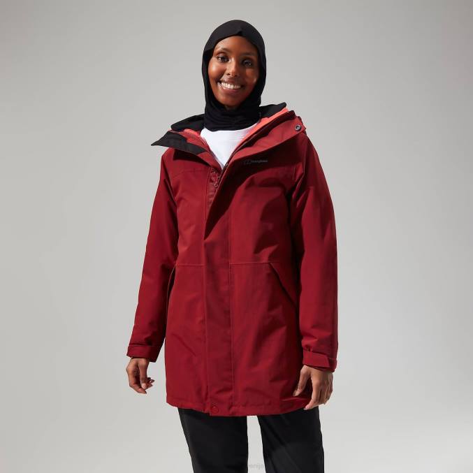 Berghaus ženske jakna 3v1 monic gemini 6JTH344 oblačila temno rdeča
