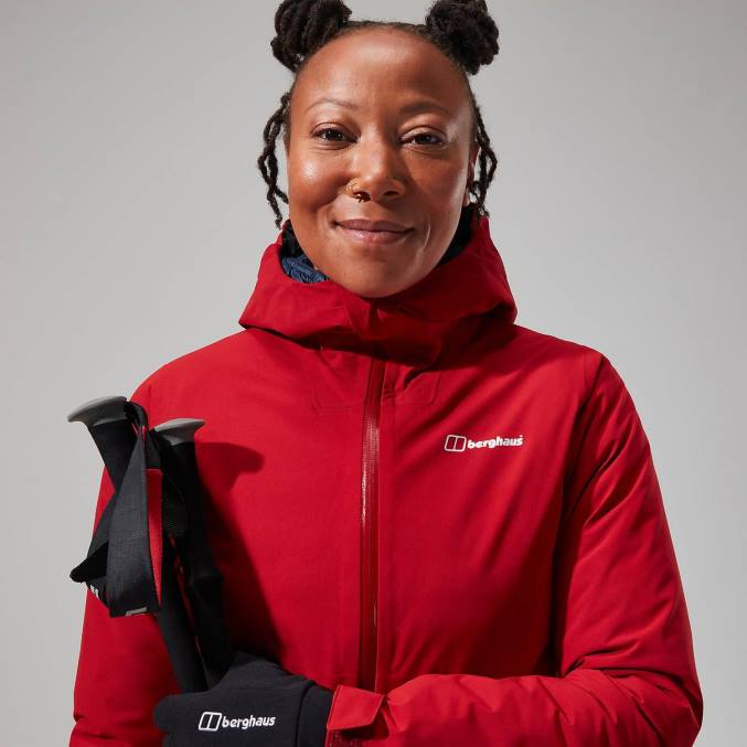 Berghaus ženske mehan zračna jakna 6JTH352 oblačila temno rdeča