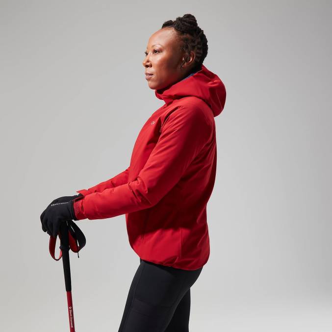 Berghaus ženske mehan zračna jakna 6JTH352 oblačila temno rdeča