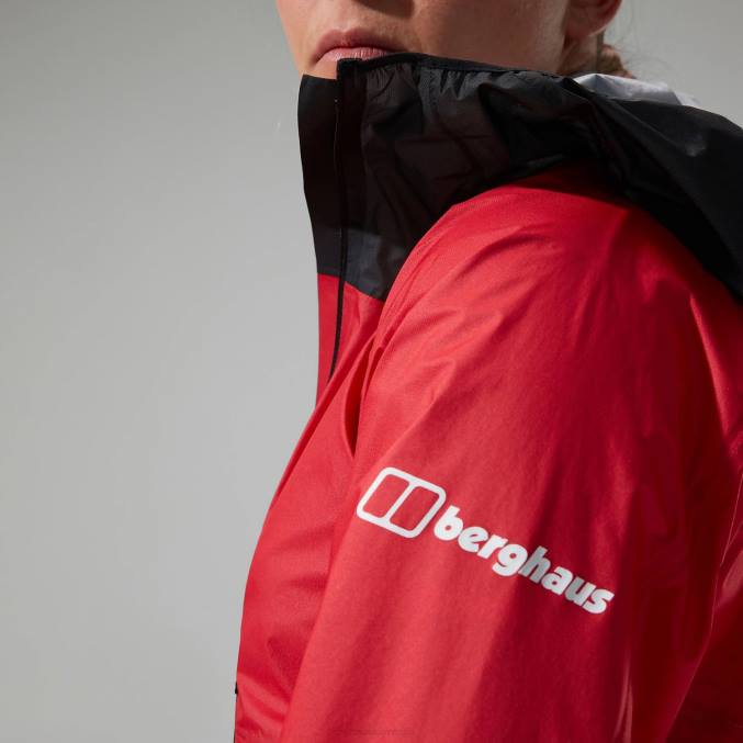 Berghaus ženske mtn guide hyper lt jakna 6JTH346 oblačila rdeča/črna