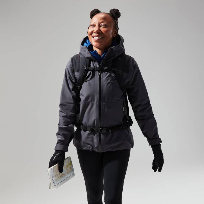 Berghaus ženske paclite dynak jakna 6JTH320 oblačila Črna