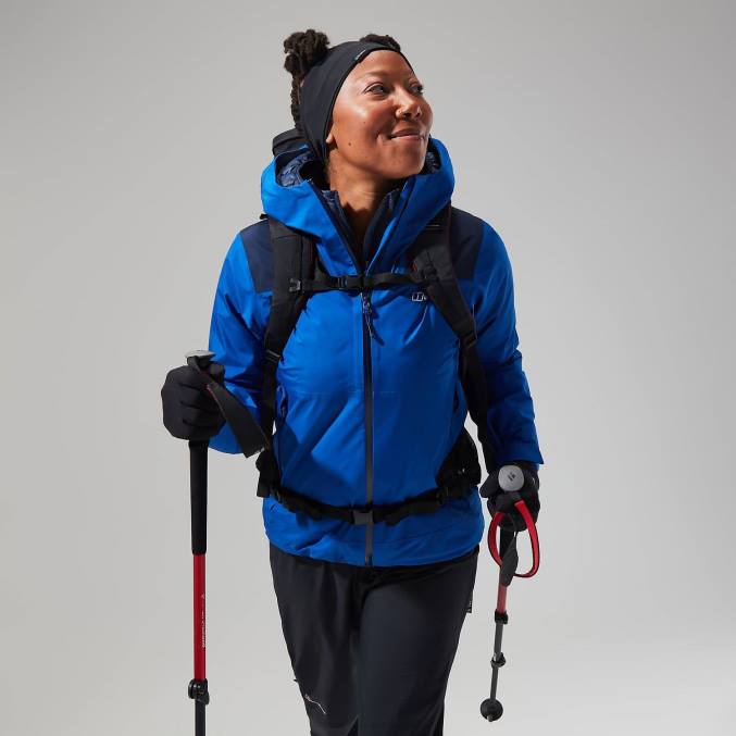 Berghaus ženske paclite dynak jakna 6JTH322 oblačila modra/temno modra