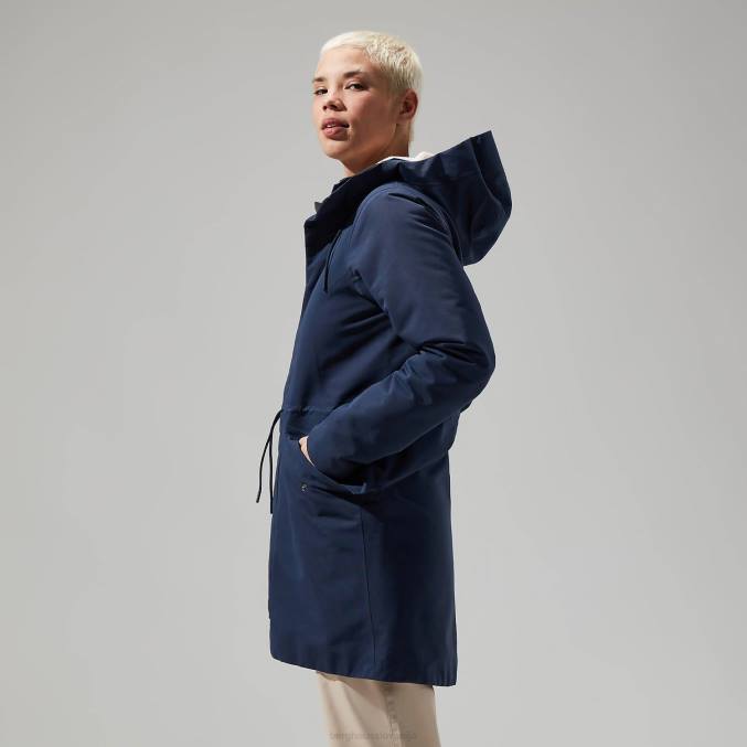 Berghaus ženske parka s kapuco foxghyll 6JTH315 oblačila mrak/bela kost